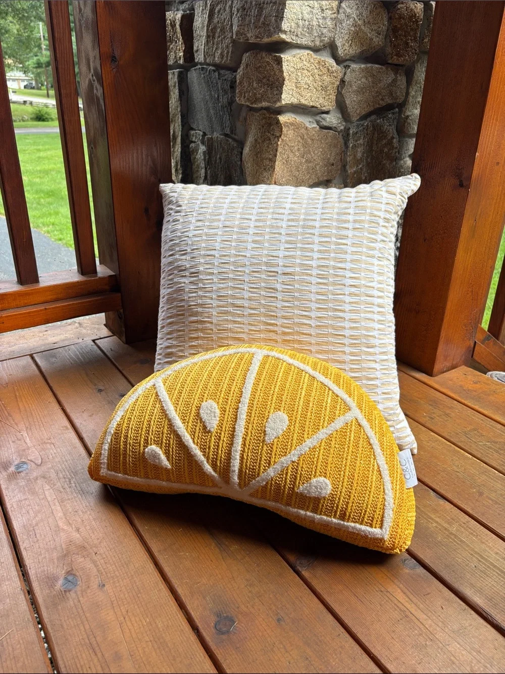 Lemon Slice Decorative Throw Pillow - Yellow by